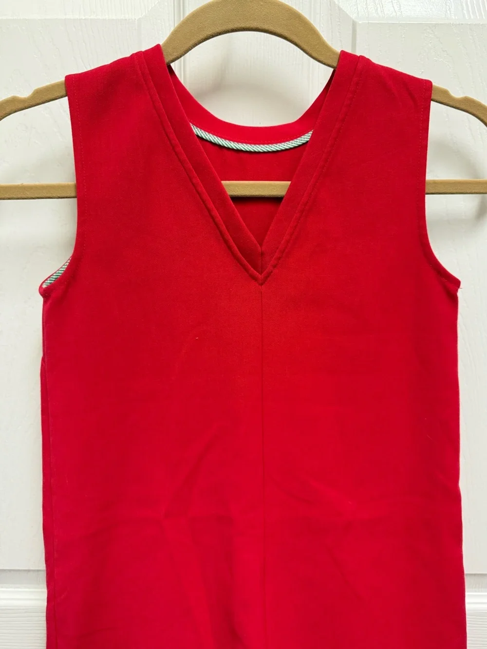 Vineyard Vines Bright Red Sleeveless Ruffle-Hem Dress